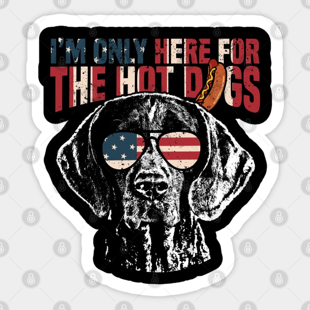 German Shorthaired Pointer Shirt Funny 4th of July Pup Tee Sticker by Madfido